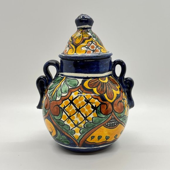 Talavera Ginger Jar Pottery - 5 1/2" x 3 1/2" - Picture 1 of 9